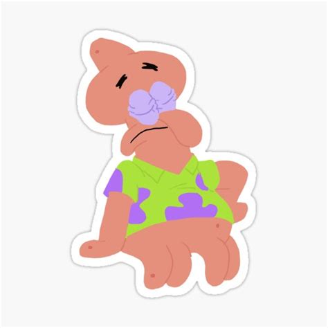 Patrick As Squidward Sticker For Sale By Vpittore Redbubble