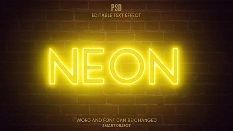 Effet De Texte Lumineux N On D Photoshop Modifiable Psd Psd Premium