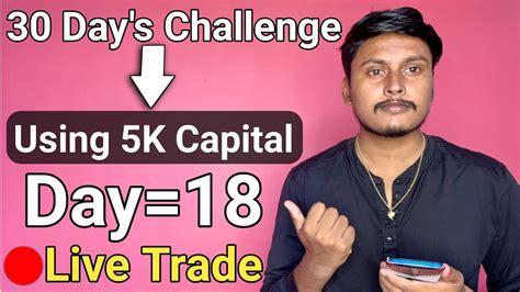 Using 5k Capital For 30 Days Challenge 🔴live Option Trading For