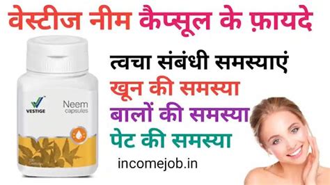 Vestige Neem Capsules Benefits In Hindi वेस्टीज नीम कैप्सूल के फायदे Income Job Capsule