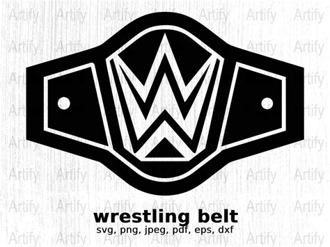 Wrestling Belt Svg Wrestling Belt Vector Cutting Files For Silhouette