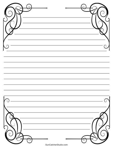 Printable Stationery Black And White