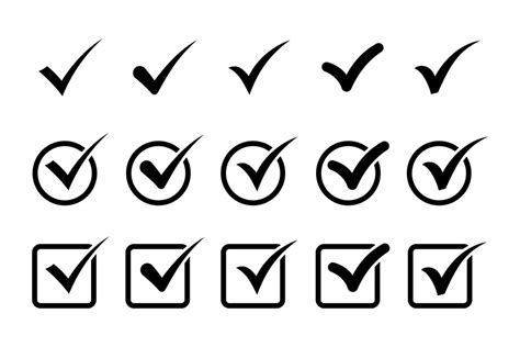 Premium Vector Check Mark Icon Set And Check Mark Sign Symbol Vector