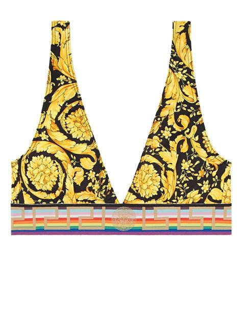 VERSACE Pride Barocco Triangle Bikini Top REVERSIBLE