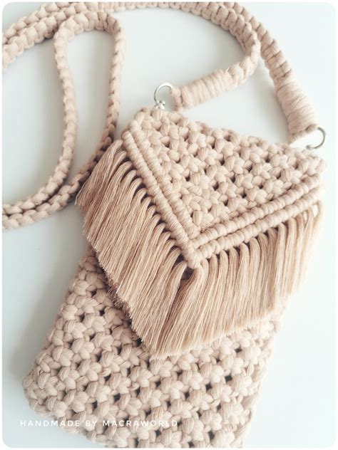 Macrame Phone Bag Handmade Macrame Purse Bag Crossbody Phone Etsy