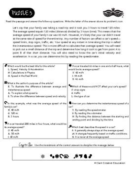 Speed Velocity Acceleration Activity Masked Scientist Printable Game