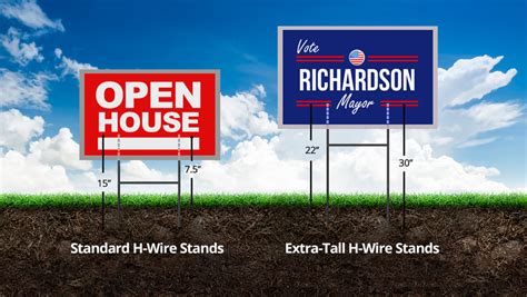 What Size Are Your H Wire Stands For Yard Signs Nextdayflyers Help