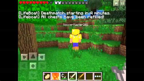 Minecraft Pe Hunger Games Match 2 Killing Spree Youtube