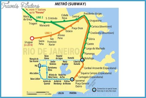 Rio de Janeiro Subway Map - TravelsFinders.Com