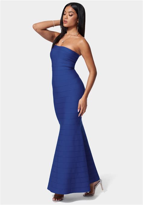 Luxe Bandage Strapless Gown | bebe