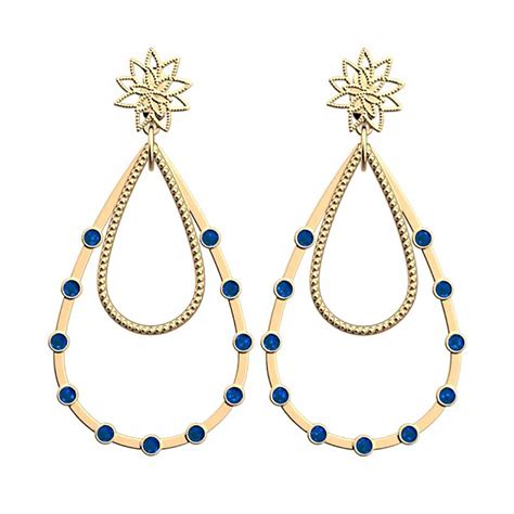 Boucles D Oreilles Les Georgettes Laque Marine Collection Les Cadettes