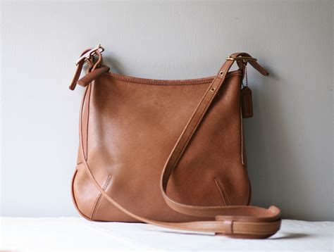 Vintage Light Brown Coach Shoulder Bag