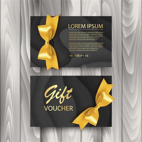 Set Of Gift Voucher Card Template Advertising Or Sale Template With