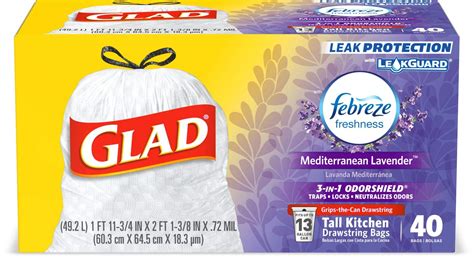 Glad - Lavender Scented Tall Kitchen Drawstring Trash Bags - Shop JetFast™