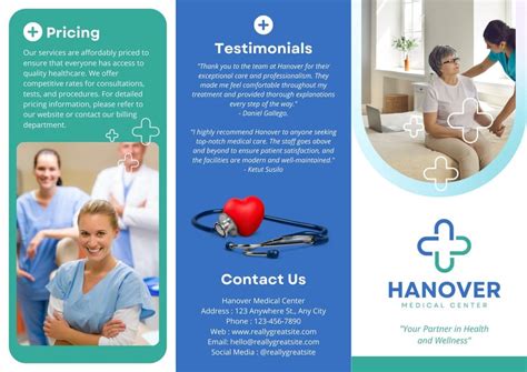 Free Printable Professional Medical Brochure Templates Canva