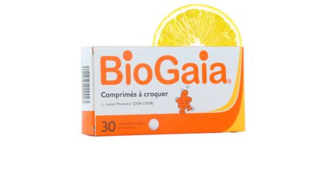 Biogaia comprimés à croquer citron Probiotique Digestion