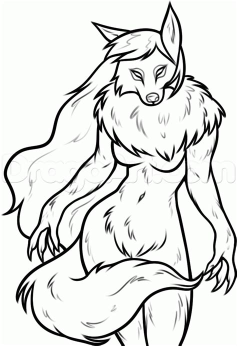 How To Draw A Female Werewolf Step By Step Werewolves Monsters FREE