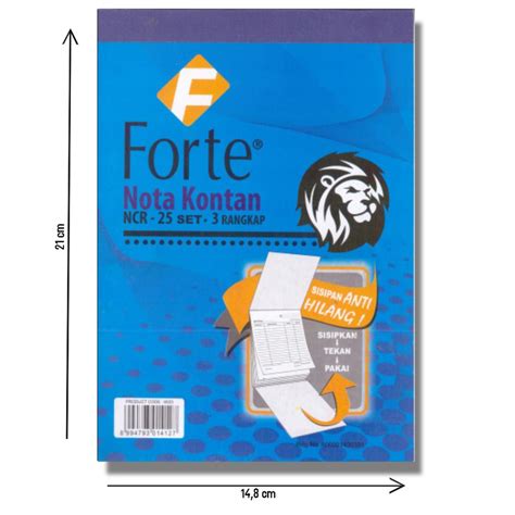 Buku Nota Kontan Forte Besar 3 Ply NK B3 NCR 3 Rangkap Putih