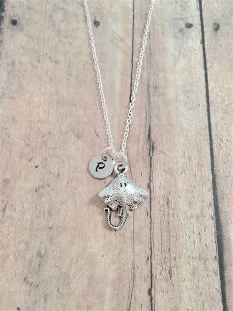 Stingray Initial Necklace Stingray Jewelry, Ocean Jewelry, Manta Ray ...