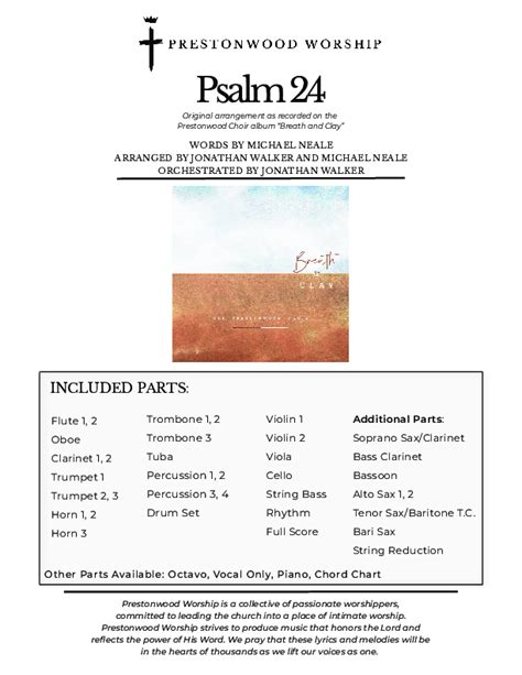 Psalm 24 Choral Anthem Satb Prestonwood Worship Prestonwood Choir