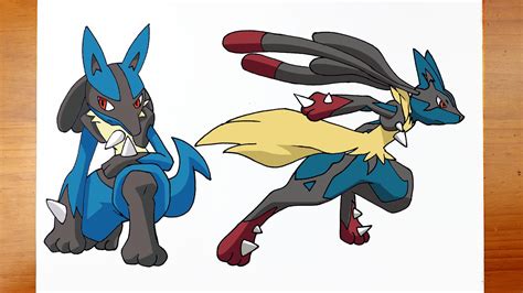 How To Draw Pokemon - Lucario and Mega Form : r/drawing