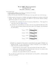 Problemset Spring Pdf Econ B Macroeconomics Problem Set