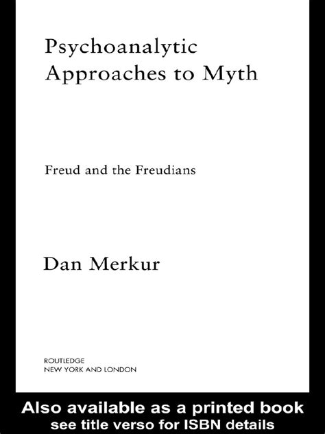 Dan Merkur Psychoanalytic Approaches To Myth Pdf Oedipus Complex