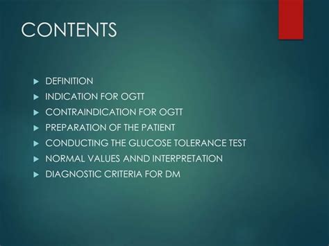 Glucose Tolerance Test Ppt