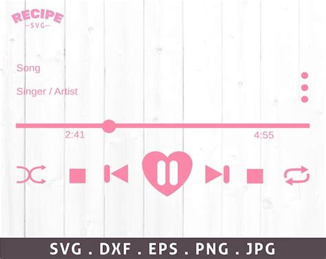 Pink Music Player Svg Audio Control Buttons Svg Pink Music Etsy Finland