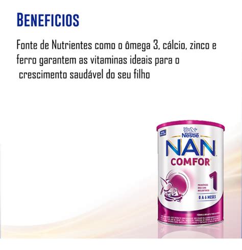 Fórmula Infantil Leite Nanlac Comfor 1 A 3 Anos 800g Frete grátis