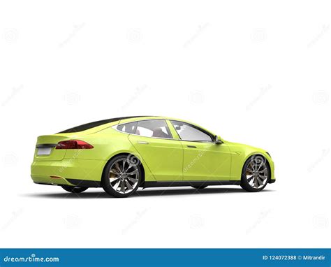 Mad Lime Green Modern Electric Sports Car Stock Photo - Image of ...