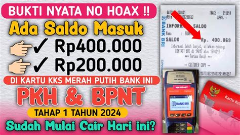 NYATA NO HOAX ADA SALDO MASUK Rp400 000 Rp200 000 DI KKS PADA HARI