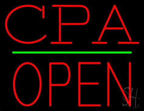 Cpa Block Open Green Line Led Neon Sign Cpa Neon Signs Everything Neon