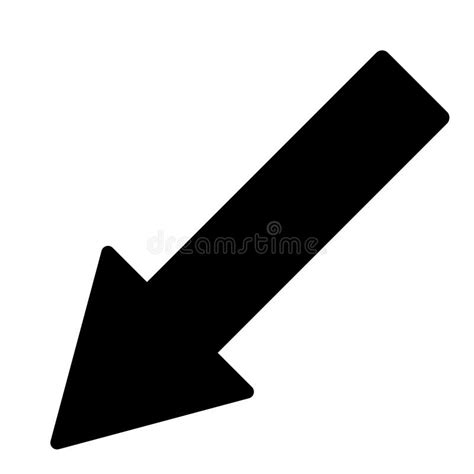 Left Down Arrow Flat Icon Illustration Stock Vector Illustration Of