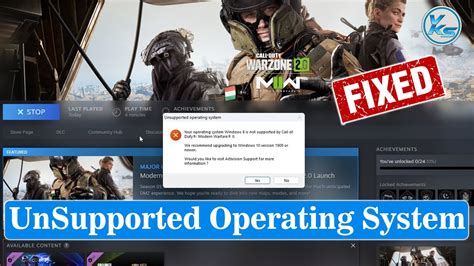 How To Fix Call Of Duty Warzone Error Unsupported Operating System