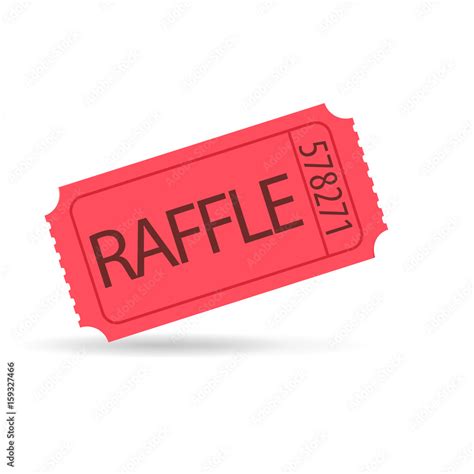 Raffle ticket icon. Clipart image isolated on white background Stock ...