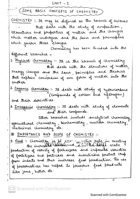 SOLUTION Basic Concepts Of Chemistry Notes Studypool