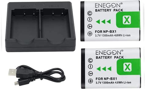 NP BX1 ENEGON Replacement Battery 2 Pack And Rapid Dual Charger For