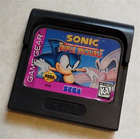 SONIC THE HEDGEHOG Triple Trouble Sega Game Gear 1994 Très belle