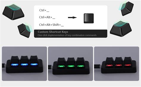 3 Keys Mini Keypad Wireless 24g Usb Bluetooth 3 In 1 Macro Mechanical