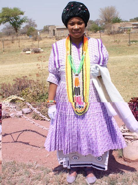 Bapedi Woman In Her Traditional Wedding Dress Pedi Traditional Attire