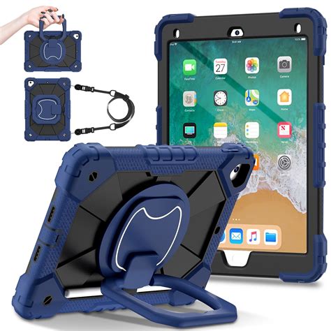 SaniMore Case for iPad 6th Generation 9.7 inch 2017 2018, iPad Air 2 Gen, Shockproof Bumper