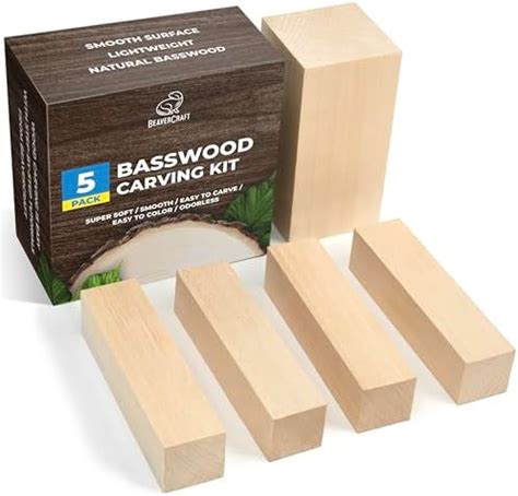 Thiecoc Basswood For Carving 12 Pcs Basswood Carving Whittling Blocks