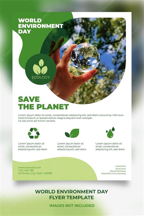 Premium Vector World Environment Day Flyer Template