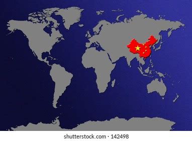 thousand china highlighted  world map royalty  images stock