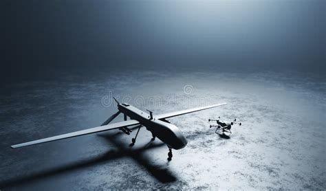 Military combat drone UAV stock illustration. Illustration of equipment ...