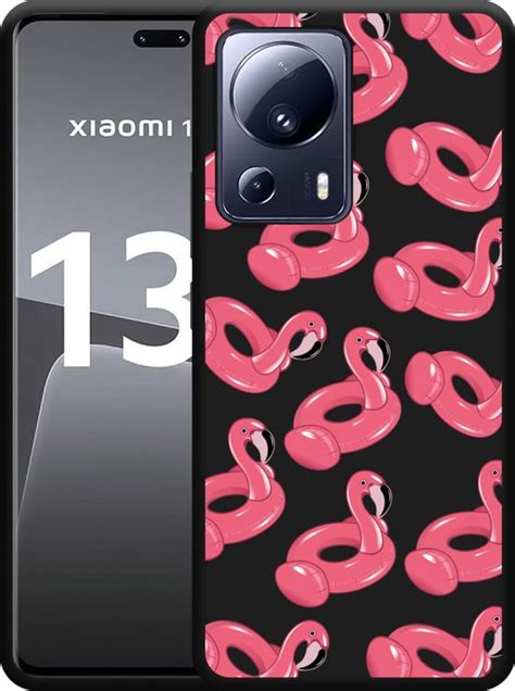 Cazy Hoesje Zwart Geschikt Voor Xiaomi 13 Lite Inflatable Flamingos Bol