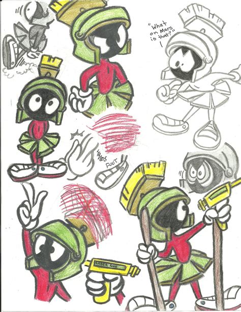 Marvin The Martian Sketch At Paintingvalley Explore Collection Of