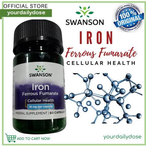 Swanson Iron Ferrous Fumarate 18mg 60 Capsule Lazada PH