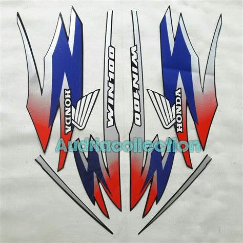 Jual Sticker Striping Motor Honda Win 100 1997 Biru Merah Di Lapak